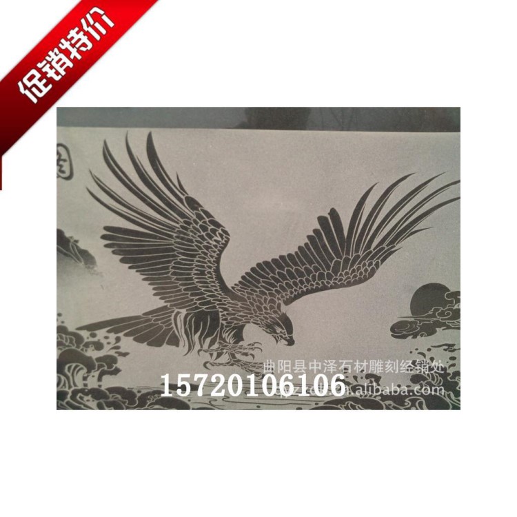 長期供應(yīng) 石雕噴砂壁畫雄鷹大鵬 花崗巖噴砂影壁 大鵬展翅壁畫
