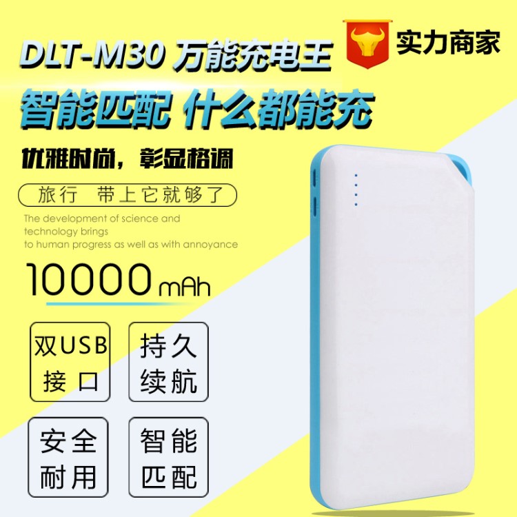 電商新款DLT-M30 充電寶 10000毫安大容量 旅游爆款移動電源