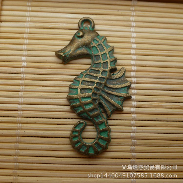 合金配件 38*19mm 動物 海馬掛件 DIY飾品配件 工藝品吊墜 14959