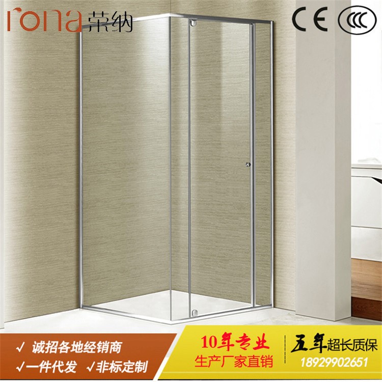 90X90簡易淋浴房 小型衛生間玻璃洗浴房 正方形浴室玻璃隔斷定制