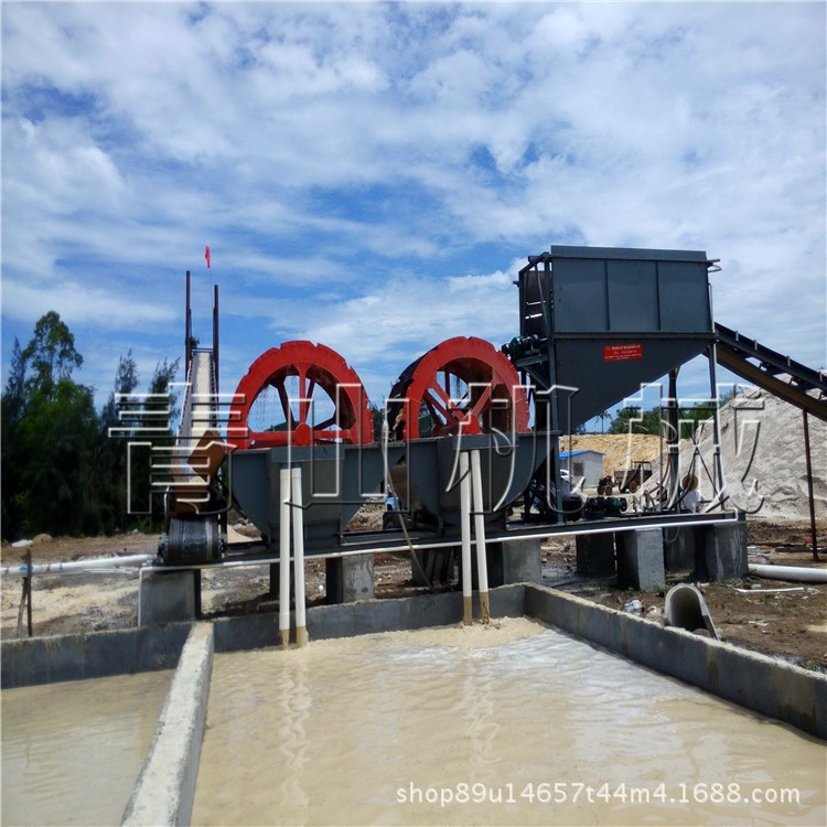 輪斗式石粉洗砂機 破碎制砂洗沙設備 水洗砂設備價格