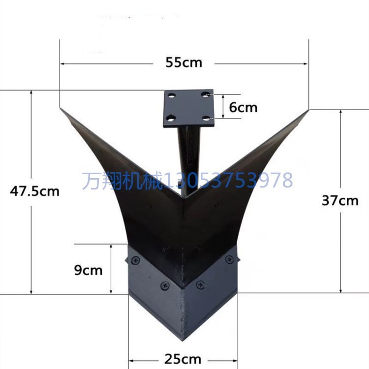 薯类种植起垄犁 开沟器 单面犁 反正犁头 适用于小型拖拉机手扶车