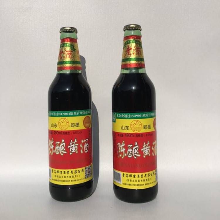 黍米黃酒瓶裝480ML陳釀黃酒 客家手工釀酒陳釀半甜型黃酒