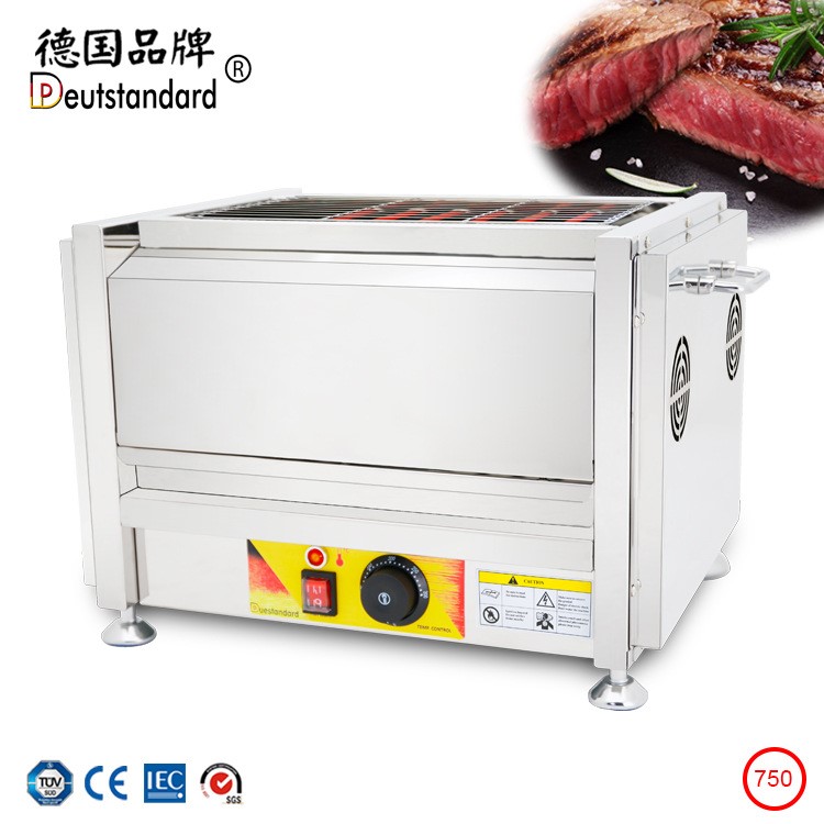 新款無煙燒烤爐家用商用電熱室內(nèi)BBQ烤肉機(jī)不銹鋼烤串機(jī)小攤環(huán)保