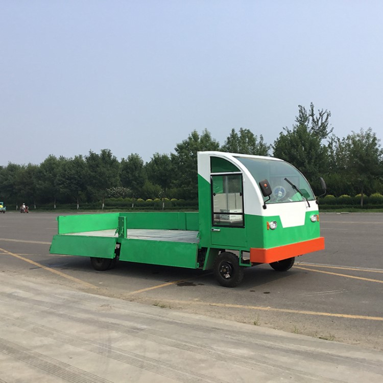 電動四輪平板車倉庫貨車拉貨車大棚專用搬運車電動平板貨車