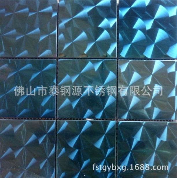 不銹鋼鐳射衛浴彩板櫥柜花板泰鋼源彩色不銹鋼鐳射板加工T-LS090