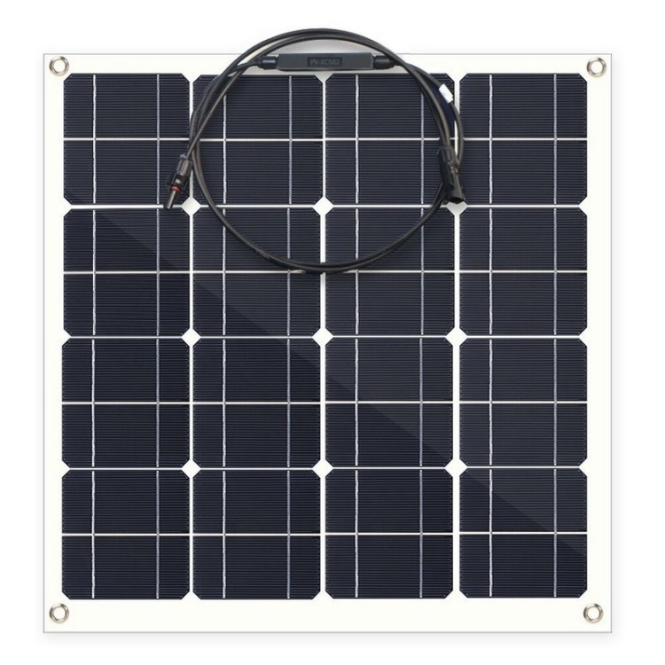 節能環保 50W單晶半柔性太陽能電池板 solar芯片