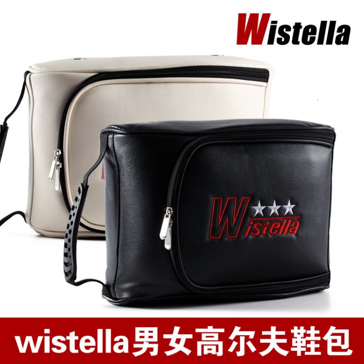 wistella 新款 高尔夫鞋袋 PU鞋包 经典黑/白两色 高尔夫鞋包