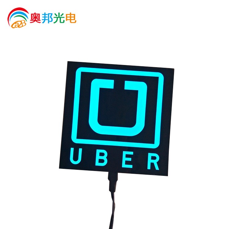 廠家直銷汽車裝飾uber發(fā)光車貼 el冷光發(fā)光uber車貼 冷光片el定做