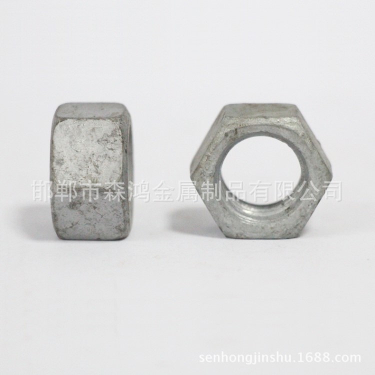 森鴻熱鍍鋅六角螺母 國標(biāo)細(xì)扣螺帽 可訂制生產(chǎn)