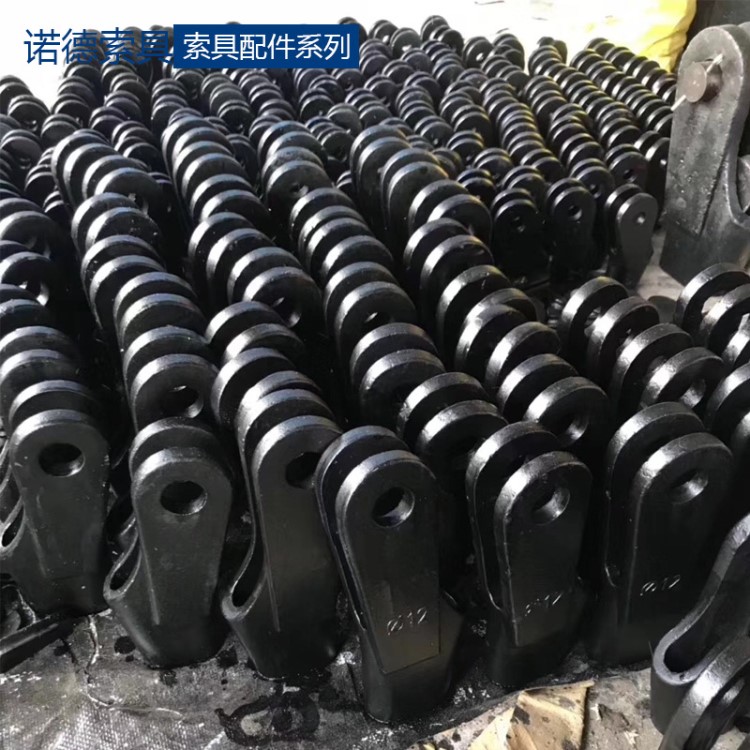 楔形接頭連接器吊車起重機(jī)鋼絲繩夾頭楔套吊車配件重型套環(huán)