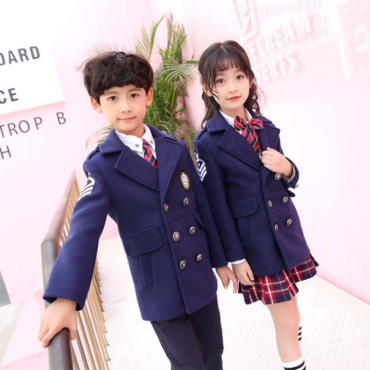 童装儿童校服春秋新款中小学生毛呢西装校服幼儿园园服班服定制