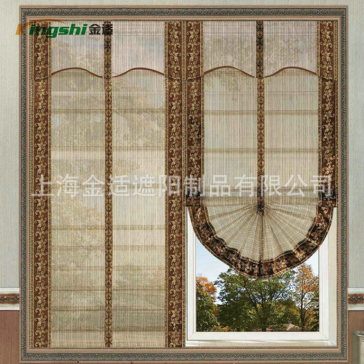 生產(chǎn)直銷(xiāo)扇形羅馬簾 陽(yáng)光房電動(dòng)窗簾 全遮光電動(dòng)窗簾