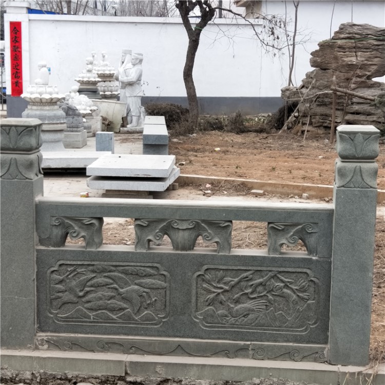 廠家直銷(xiāo)大橋青石大理石漢白玉石欄桿河道園林景觀花園石欄板