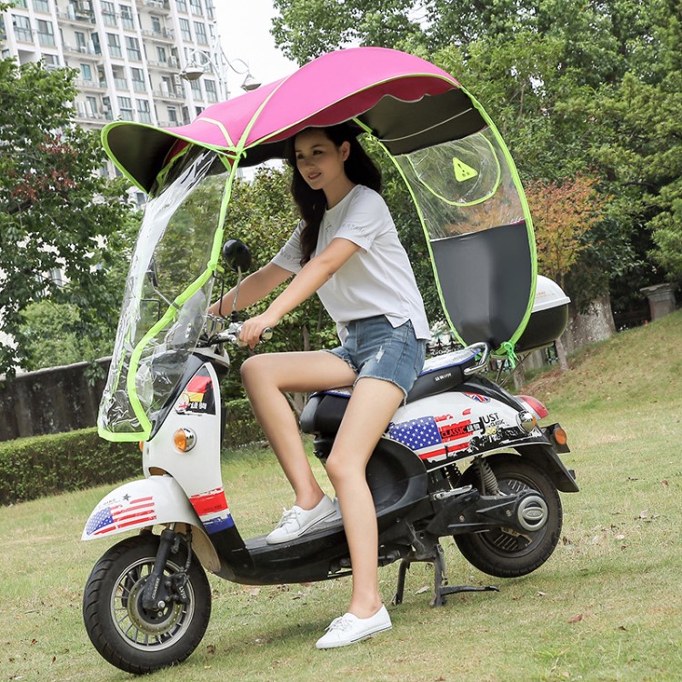 黑膠花邊雨蓬電動(dòng)車遮雨棚電動(dòng)車傘電動(dòng)車遮陽傘電瓶車擋雨棚雨篷