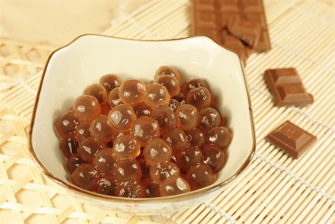 廠家直批焦糖九珠芋圓珍珠奶茶原料 皇茶冷凍甜品 奶茶原料批發