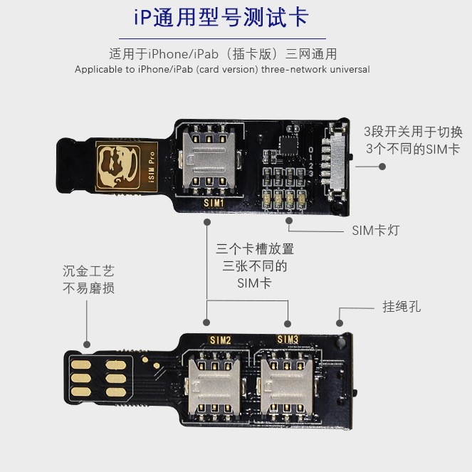 維修佬 iSIM Pro 蘋果手機多功能三網測試解鎖器網絡解鎖器
