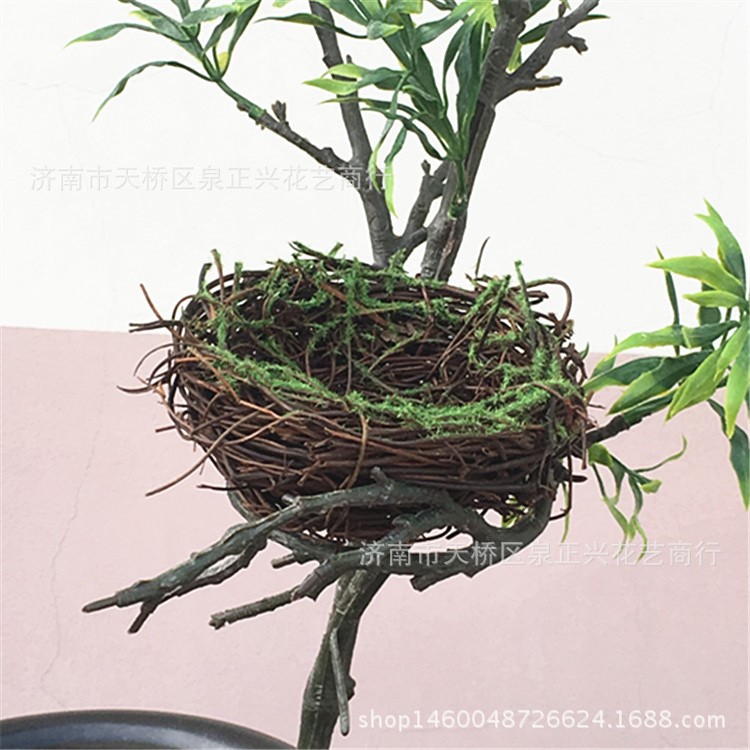 仿真石榴鳥巢 仿真花假花 仿真植物 家居飾品裝飾 拍照 攝影道具