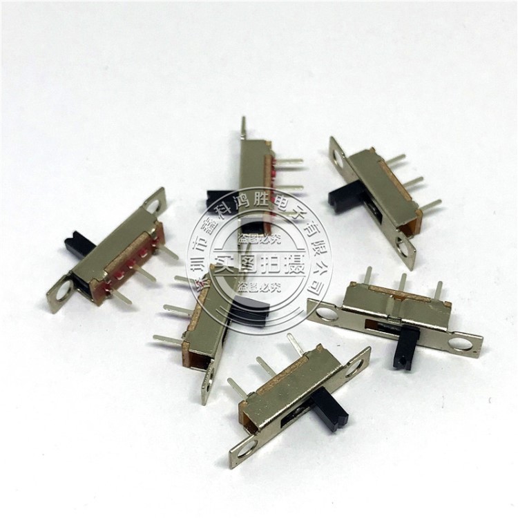SS13D08三檔撥動(dòng)開(kāi)關(guān)4腳3檔 帶固定孔 玩具電源開(kāi)關(guān) 手柄4MM環(huán)保