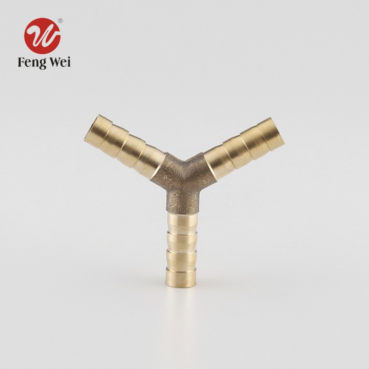 銅寶塔三通接頭 人字形三叉等徑氣管軟管接頭皮管接頭 Y型寶塔
