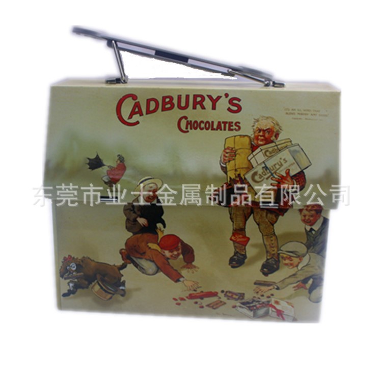 生產廠家直銷馬口鐵手提箱 長方形手提圣誕糖果包裝盒