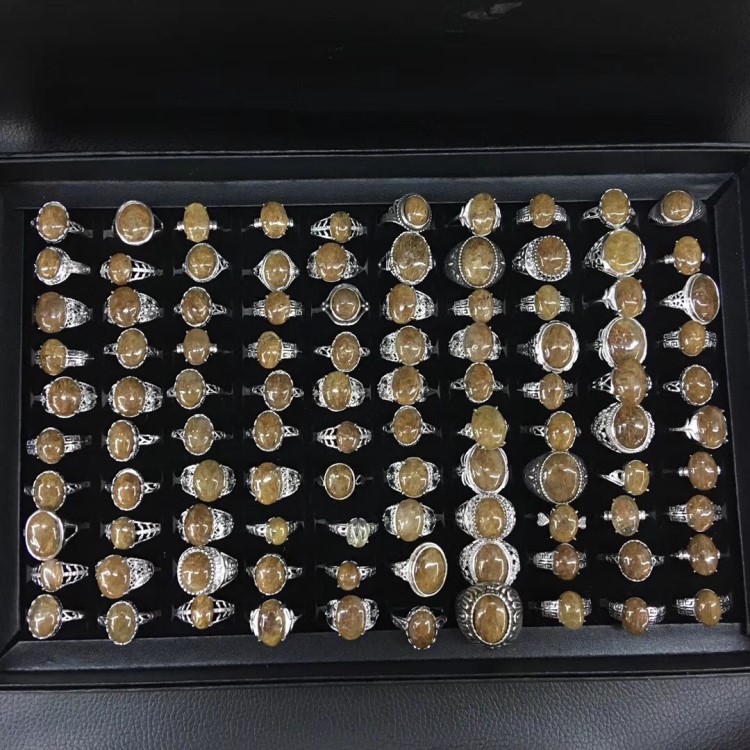廠家批發(fā)天然銅發(fā)晶戒指 男女款水晶飾品 上手大氣 活口設(shè)計(jì) 特惠