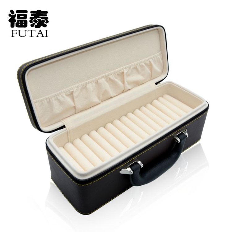 pu皮質(zhì)珠寶首飾箱手串手鐲收納收藏箱飾品帶貨手提箱現(xiàn)貨批發(fā)