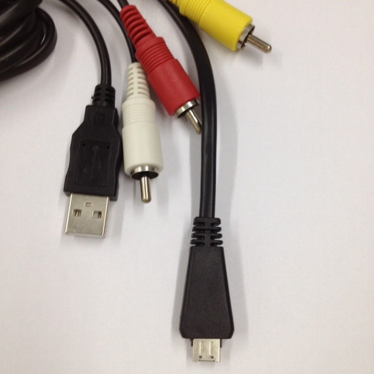 適用于索尼 TYPE3 VMC-MD3 USB+AV 視頻AV連接線 數(shù)碼相機 數(shù)據(jù)線