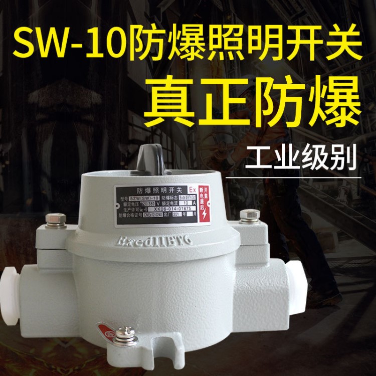 SW-10防爆開關(guān)220V380v 10A防水防塵控制按鈕鋁合金 防爆照明開關(guān)