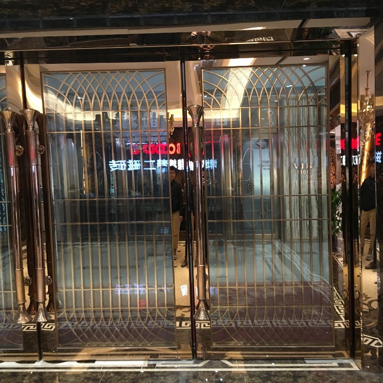 個性化訂制花園大門別墅門電動平移門不銹鋼大門搖控平開門