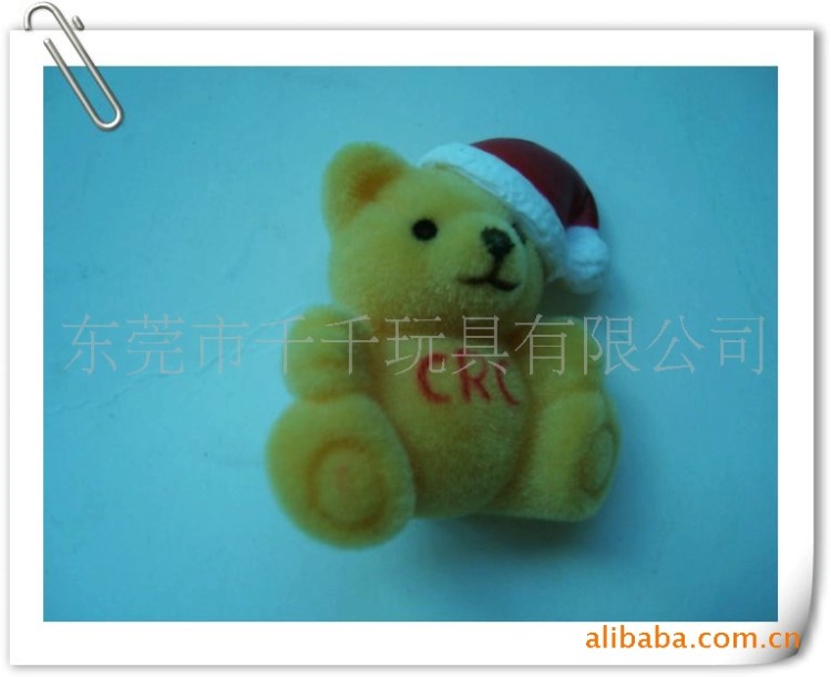 塑膠玩具加工定制  供應(yīng)圣誕禮品公仔 塑膠PVC植毛公仔定制