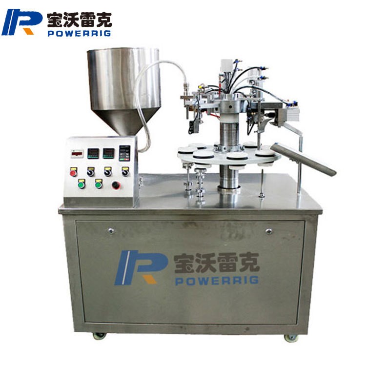半自動灌裝封尾機 護手霜化妝品護膚品蜂蜜灌裝機 常州灌裝機械
