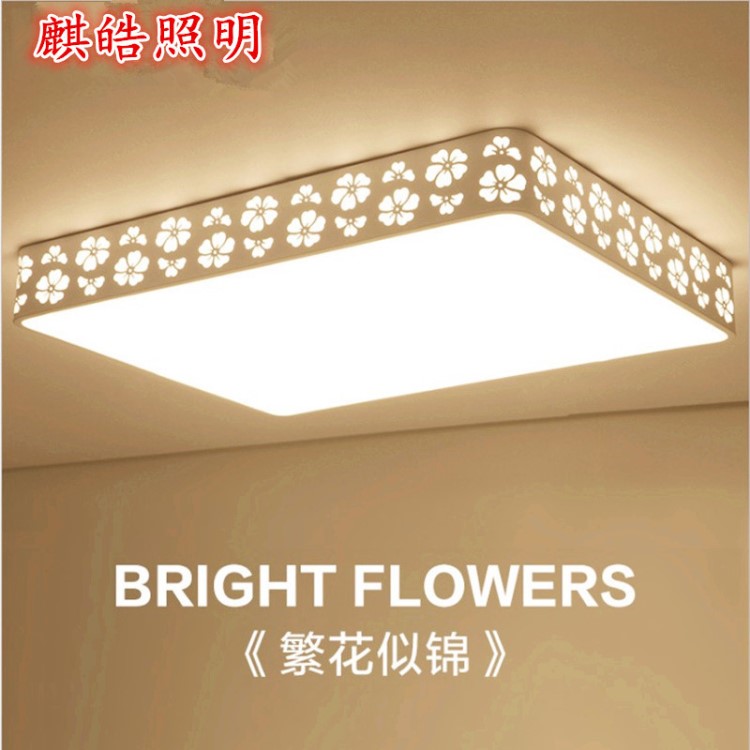 LED吸頂燈客廳燈現代簡約遙控臥室長方形餐廳廚衛陽臺書房燈具