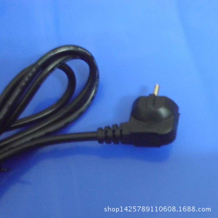 廠家直銷環(huán)保AC電源二插法國頭1米大功率電器連接電源線