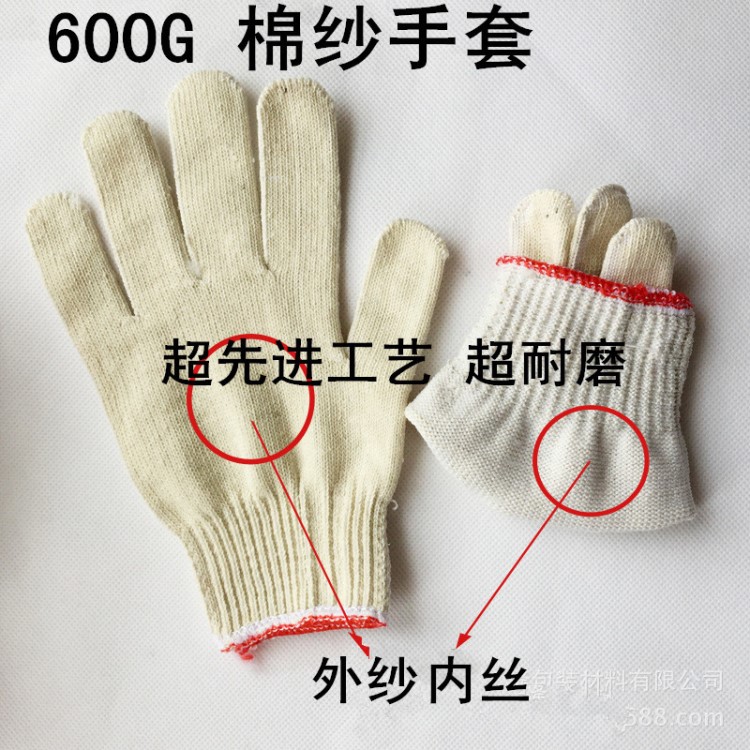 汕頭潮陽揭陽棉紗勞保耐磨耐用汽修建筑工地施工作業(yè)防滑防護手套