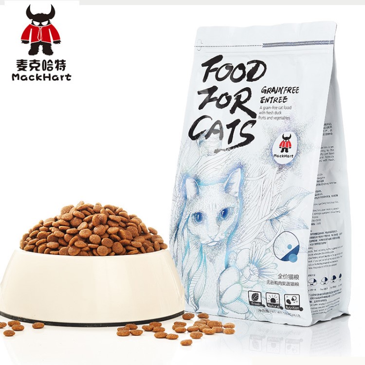 麦克哈特无谷猫粮通用一件代发 鸭肉三文鱼猫粮 美国配方食材