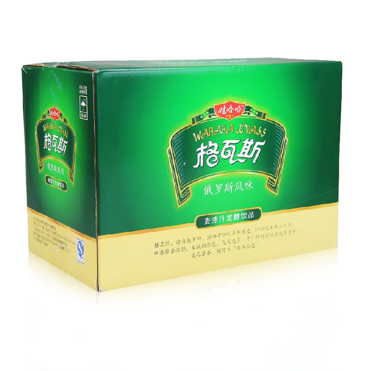 娃哈哈格瓦斯 麦芽汁发酵饮品液体面包 俄罗斯风味 330ml*15瓶