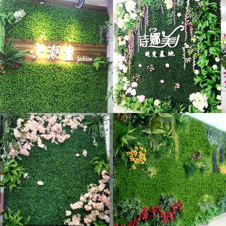 仿真植物墙背景墙仿真绿墙植物墙仿真塑料草坪墙门头店招形象墙草