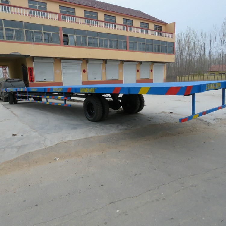 廠家直銷 大型平板拖車 載重15噸平板車 掛式拖車定制批發