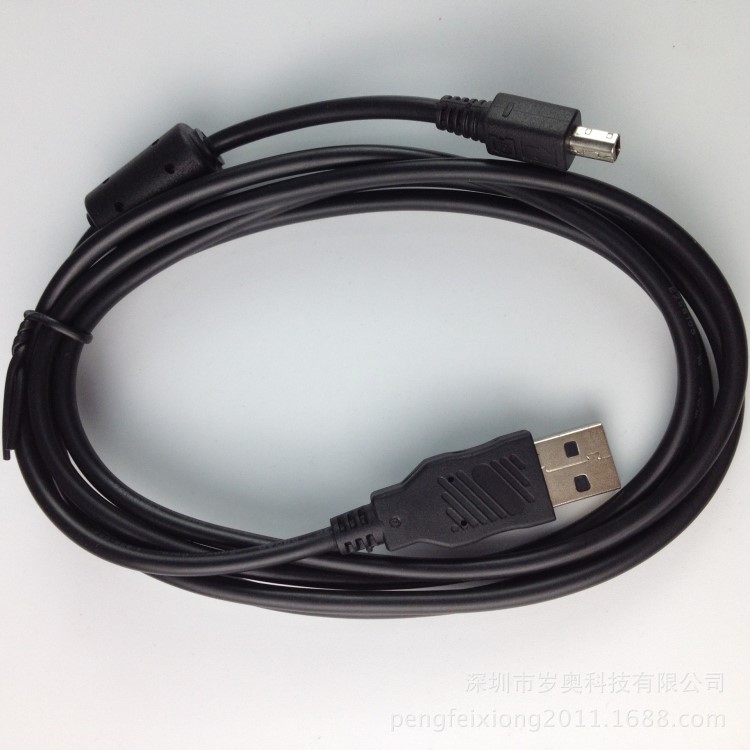 适用于奥林巴斯相机数据线 电脑连接线CB-USB1 1.5米4针/4P带磁环