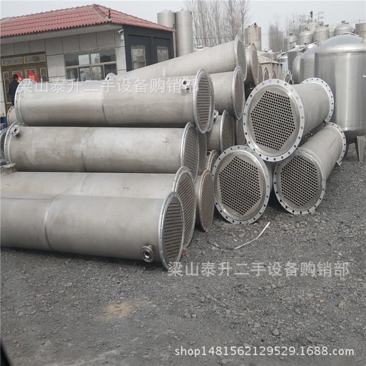 常年出售二手100平方蒸發器器 二手不銹鋼各種型號冷凝器質量