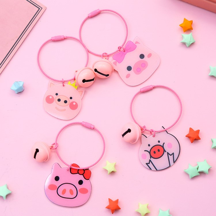 創意卡通可愛小豬豬鑰匙扣掛件 汽車飾品暖萌學生包包掛飾禮物