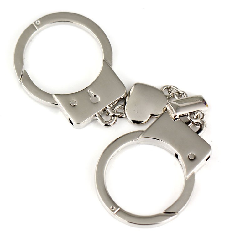 手銬個性鑰匙扣 創意情侶小禮品 生產鑰匙扣汽車掛件