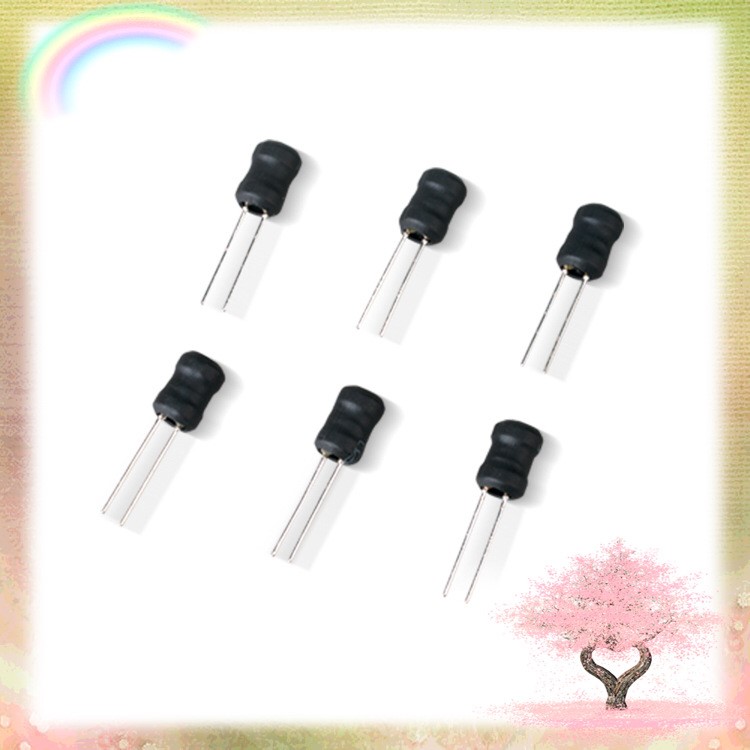 廠家直銷現(xiàn)貨0.12國產(chǎn)銅線 插件電感  工字電感  6*8 2.2MH