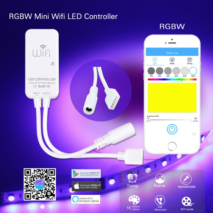 DC9-24 WF-M4 迷你WIFI控制器 RGBW控制器 WIFI控制器 遠(yuǎn)程控制器