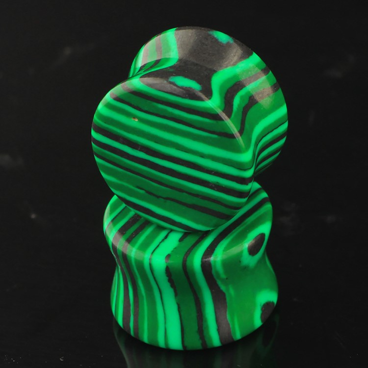 外貿孔雀石實耳廓擴耳器EAR TUNNELS 穿刺飾品