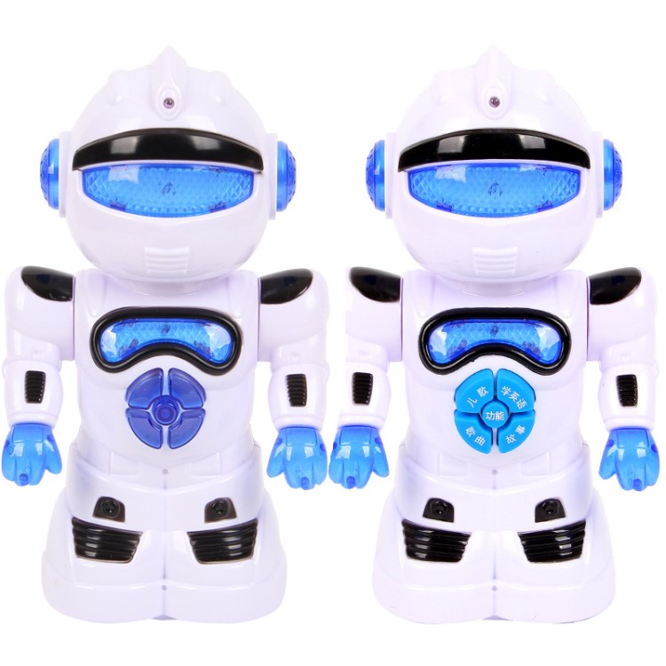 新品 智能機器人學習機 電動萬向發(fā)光益智機器人 早教玩具批發(fā)42