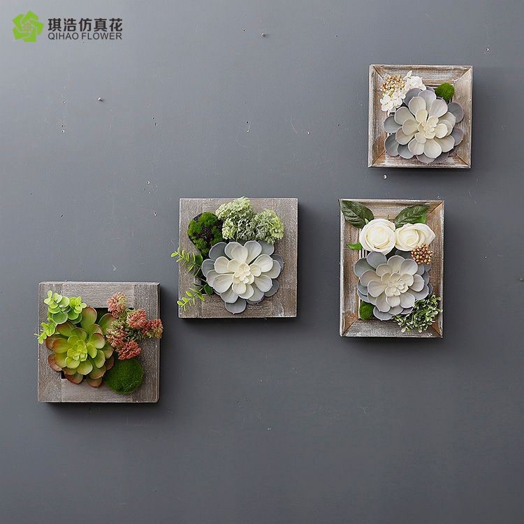 墻上裝飾品植物壁掛墻飾多肉相框裝飾酒吧裝飾復古裝飾咖啡廳裝飾
