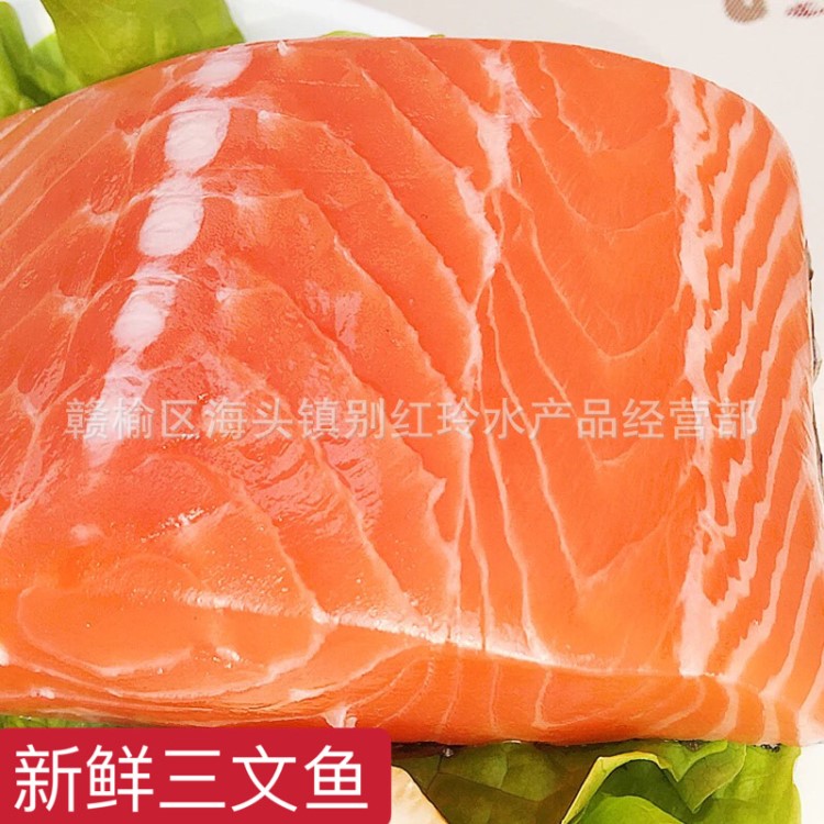 鮮活水產(chǎn)三文魚(yú)中段新鮮生魚(yú)片即食海鮮刺身拼盤 生吃日料