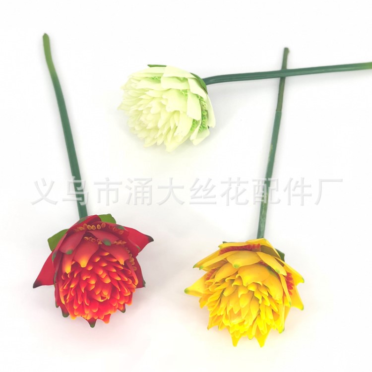 仿真蓮花荷花 清明花 絹花 仿真花單支 新款處理 工廠直銷